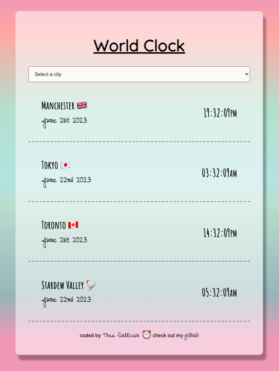 image of World Clock App